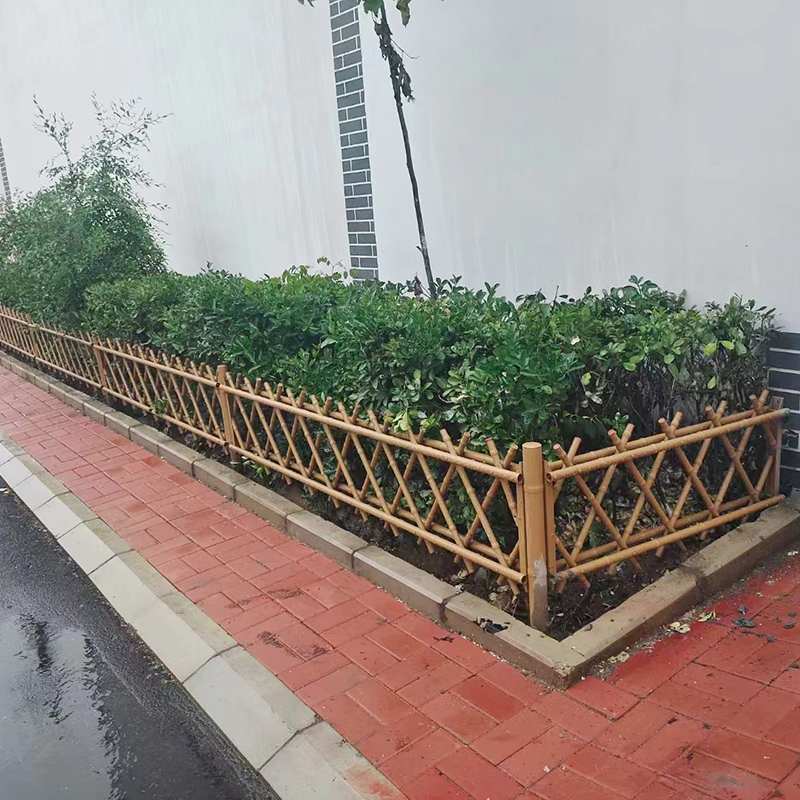 অনুকরণ কাঠ ইস্পাত বাগান লন বেড়া ছবি